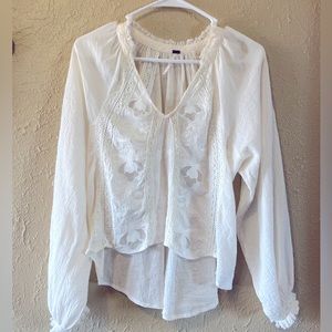 Delicate white Free People blouse